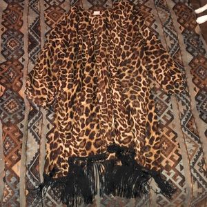 leopard print kimon